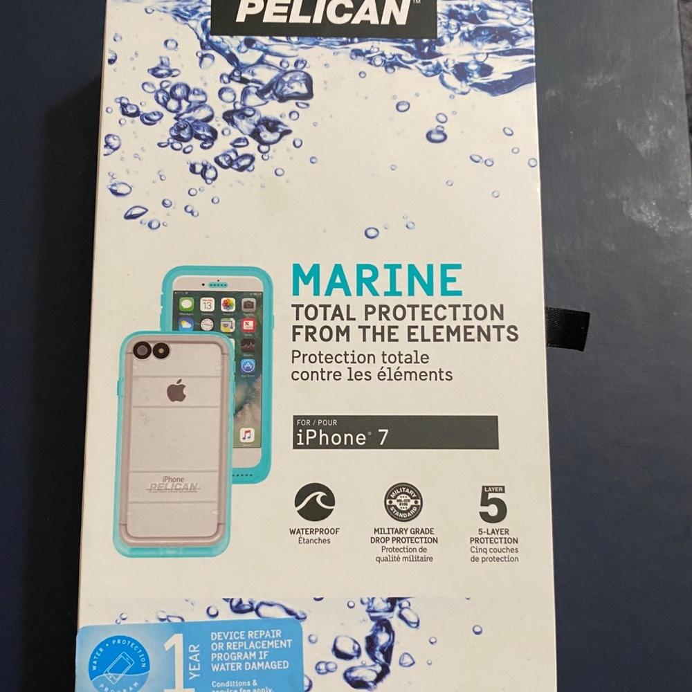 Teal/Clear iPhone 7 Waterproof Case